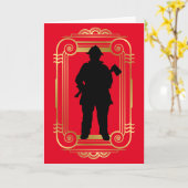 多目的消防士のグリーティングカード カード (黄色い花)