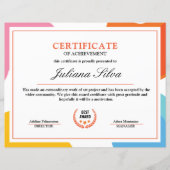 多目的証明書テンプレート (正面)