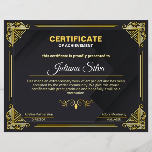 多目的達成証明書 チラシ (正面)