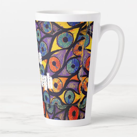 多眼風変わりカラフル カフェラテマグ (右)