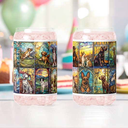 多種多様な犬種 ガラス缶 (インサイチュ (バースデー))