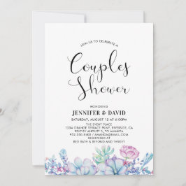 多糖カップルウェディングシャワー招待状 招待状