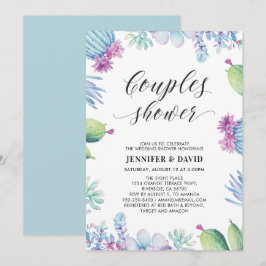 多糖カップルウェディングシャワー招待状 招待状