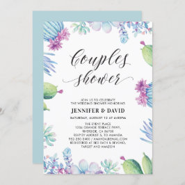 多糖カップルウェディングシャワー招待状 招待状