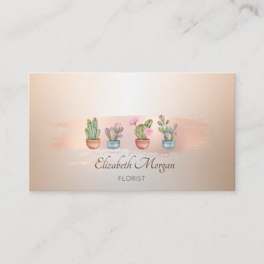 多糖バラ金ゴールドブラシストロークベーカリー 名刺 (正面)