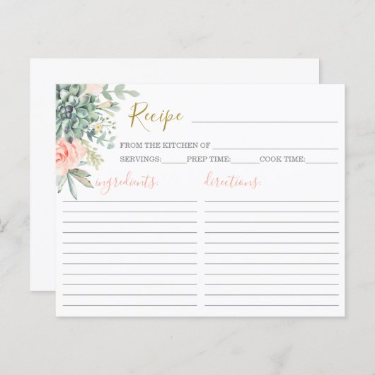 多糖レシピカード (正面/裏面)