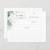 多糖金ゴールド緑化ブライダルシャワーレシピカード (正面/裏面)