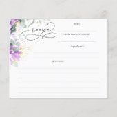 多糖金ゴールド緑化ブライダルシャワーレシピカード (正面)