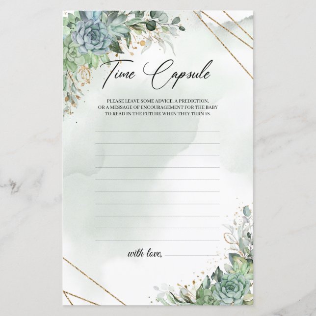 多糖類ユーカリ金ゴールドフレームタイムカプセル (正面)