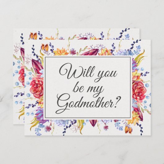 多肉かわいらしフローラゴッドマザー提案カード ポストカード (正面/裏面)