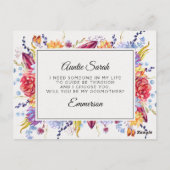 多肉かわいらしフローラゴッドマザー提案カード ポストカード (裏面)