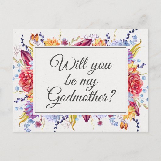 多肉かわいらしフローラゴッドマザー提案カード ポストカード (正面)