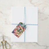 多肉のプレゼント結婚ラベル「愛を育てる」 ギフトタグ (より糸つき)