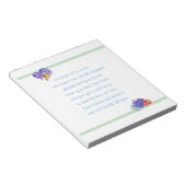 多肉の赤ちゃんシャワーを本に持って来る ノートパッド (アングル)