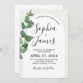 多肉アーモダンチ結婚式招待状 招待状 (正面/裏面)