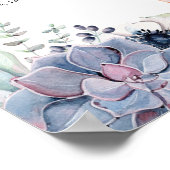 多肉エレガントフローラ結婚座席表 ポスター (角)