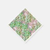 多肉カラフルの スタンダードカクテルナプキン (角)
