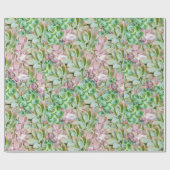 多肉カラフルの ラッピングペーパー (フラット)