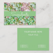 多肉カラフルの 名刺 (正面/裏面)