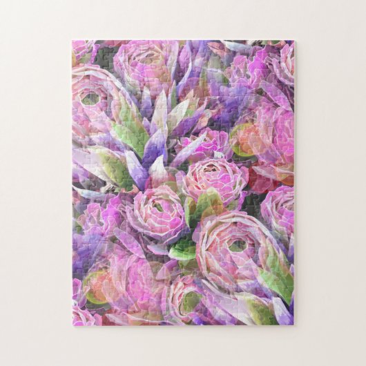 多肉カラフルイラストレーション ジグソーパズル (縦)