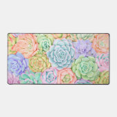 多肉カラフルガーデンウォーターカラーパステル デスクマット (正面)