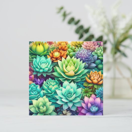 多肉カラフルコラージュ (スタンド正面)