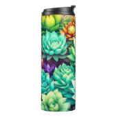 多肉カラフルコラージュ タンブラー (回転左)