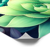 多肉カラフルコラージュ ポスター (角)