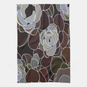 多肉カラフルフローラ キッチンタオル (縦)