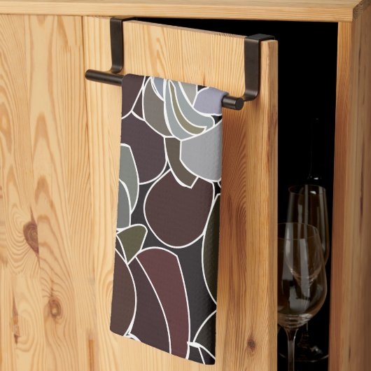 多肉カラフルフローラ キッチンタオル (三つ折り)