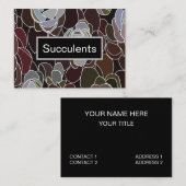 多肉カラフルフローラ 名刺 (正面/裏面)