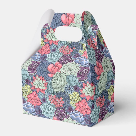 多肉カラフル型 フェイバーボックス (正面サイド)