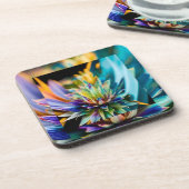 多肉カラフル懸命プラスチックのコースターセット6 コースター (左側)