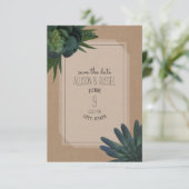 多肉カルドインスパイアスストック結婚式 セーブザデート (スタンド正面)