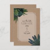 多肉カルドインスパイアスストック結婚式 セーブザデート (正面/裏面)