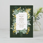 多肉ガーデンフォイル招待状 箔招待状 (立ち正面)