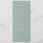 多肉グリーンリーセージグリーンフラット結婚式 プログラム (裏面)