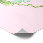 多肉グリーンリーリースブライダルシャワー歓迎 ポスター (角)