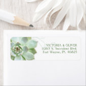 多肉シンプルサボテン結婚の住所 ラベル (インサイチュ)