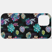 多肉シームレスパターン Case-Mate iPhoneケース (裏面 (横))