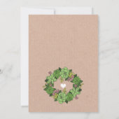 多肉ブライダルウェディングシャワー招待状 招待状 (裏面)