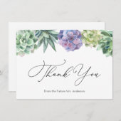 多肉ブライダルシャワーサンキューノートカード ノートカード (正面/裏面)