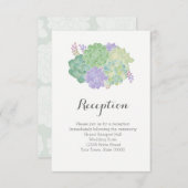 多肉ブーケエレガントなウェディング披露宴情報 エンクロージャーカード (正面/裏面)