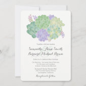 多肉ブーケエレガントな結婚式招待状 招待状 (正面)