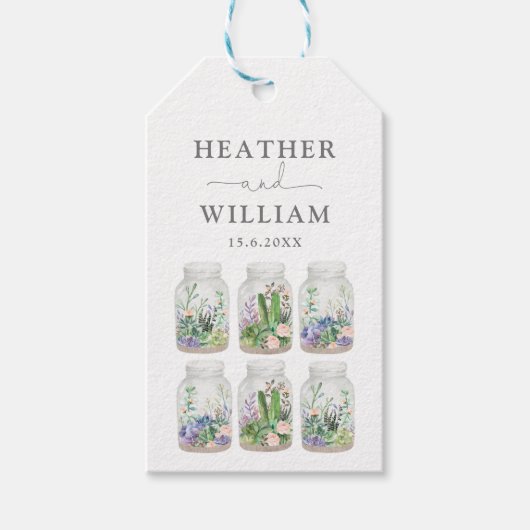 多肉モダンテラリウムフィエスタフローラ結婚ズ ギフトタグ (正面)