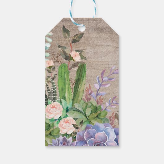 多肉モダンテラリウムフィエスタフローラ結婚ズ ギフトタグ (裏面)