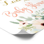 多肉乳児シャワー歓迎サイン ポスター (角)