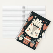 多肉入りスリーピーキャット – Cozy & お洒落 Cozy ノートブック (内側)