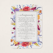 多肉写真葬儀記念祈りの言葉カード (裏面)