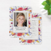 多肉写真葬儀記念祈りの言葉カード (デスク)